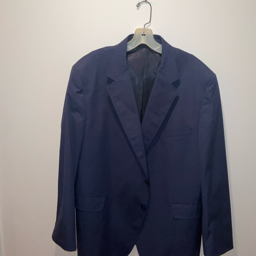 LIKE NEW VINTAGE HUNTINGTON CLOTHIER SIZE 48R BLUE BLAZER